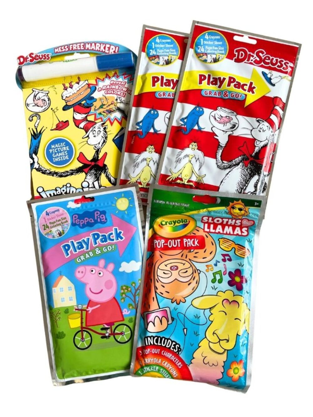 Entire Closet $5! Dr. Seuss, Peppa Pig, Crayola Kid Toddler Play Pack Grab & Go - Picture 1 of 8